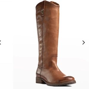Frye Melissa Button Lug-Sole Tall Riding Boots Size 6